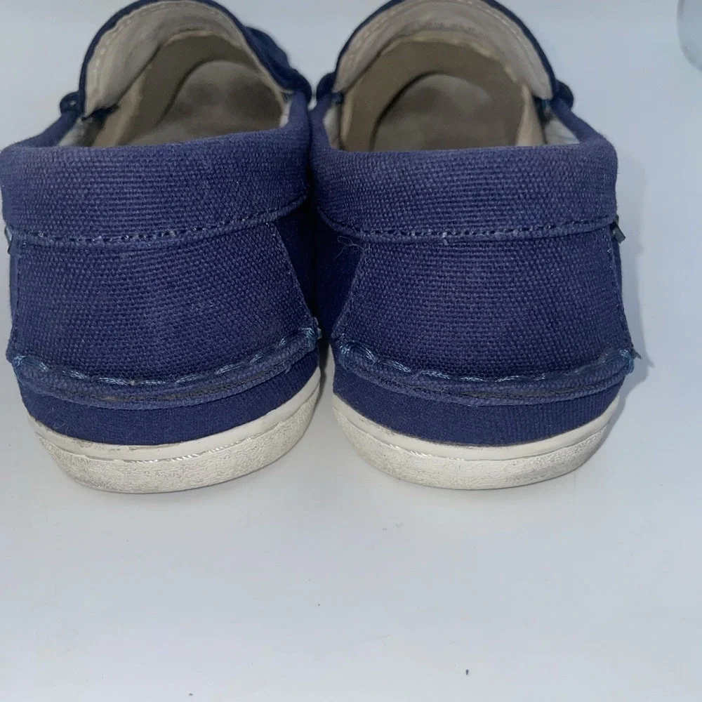 Cole Haan Pinch Maine Classic Navy Canvas Slip On Penny‎ Loafers Shoes Size 8.5